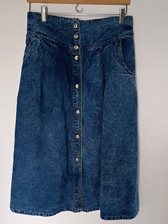 Jane Ashley Dresses & Skirts - Vintage Women's Skirt Dark Blue Denim Size M